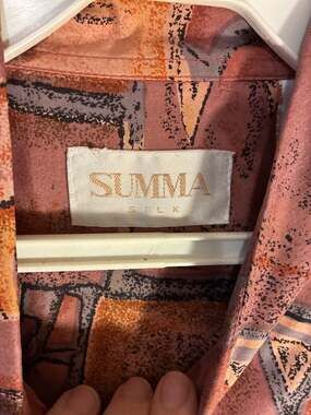 Summa Silk Vintage Southwest Over Duster Shirt Dress